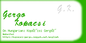 gergo kopacsi business card